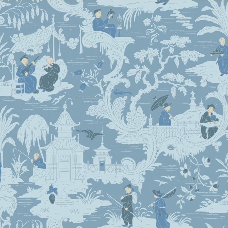Cole & Son Wallpaper 100/8038.CS Chinese Toile Blue