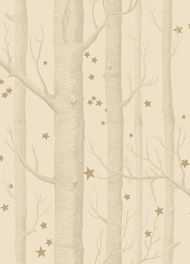 Cole & Son Wallpaper 103/11049.CS Woods & Stars Buff & Gold