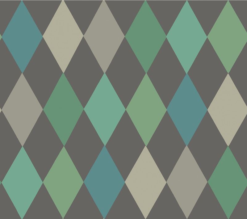 Cole & Son Wallpaper 103/2007.CS Punchinello Teal On Char