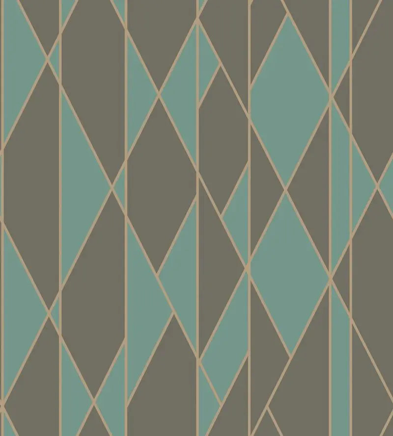 Cole & Son Wallpaper 105/11048.CS Oblique Teal and Black