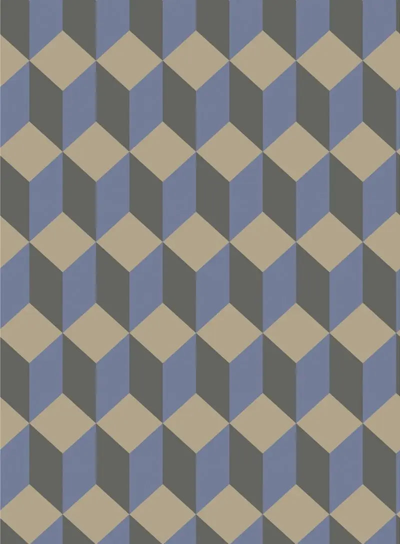 Cole & Son Wallpaper 105/7034.CS Delano Blue and Black