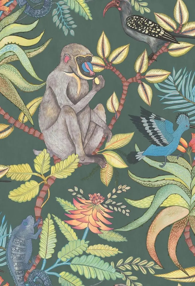 Cole & Son Wallpaper 109/1006.CS Savuti Dark Petrol Multi