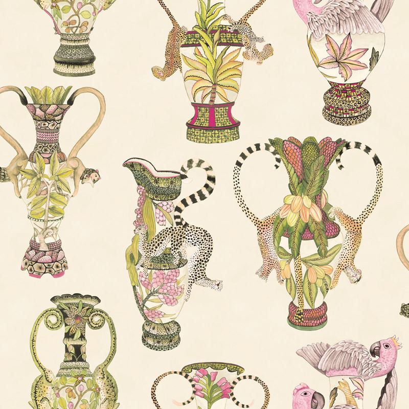 Cole & Son Wallpaper 109/12057.CS Khulu Vases Cream & Multi