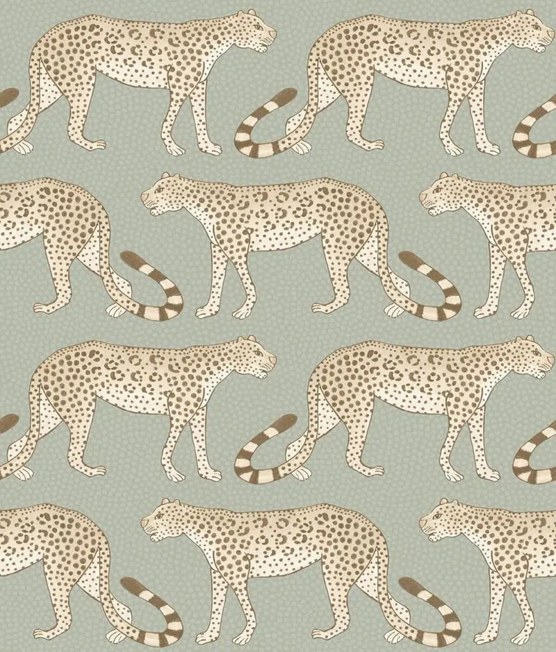 Cole & Son Wallpaper 109/2009.CS Leopard Walk Olive & White