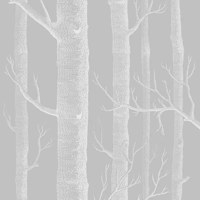 Cole & Son Wallpaper 112/3012.CS Woods Grey/White