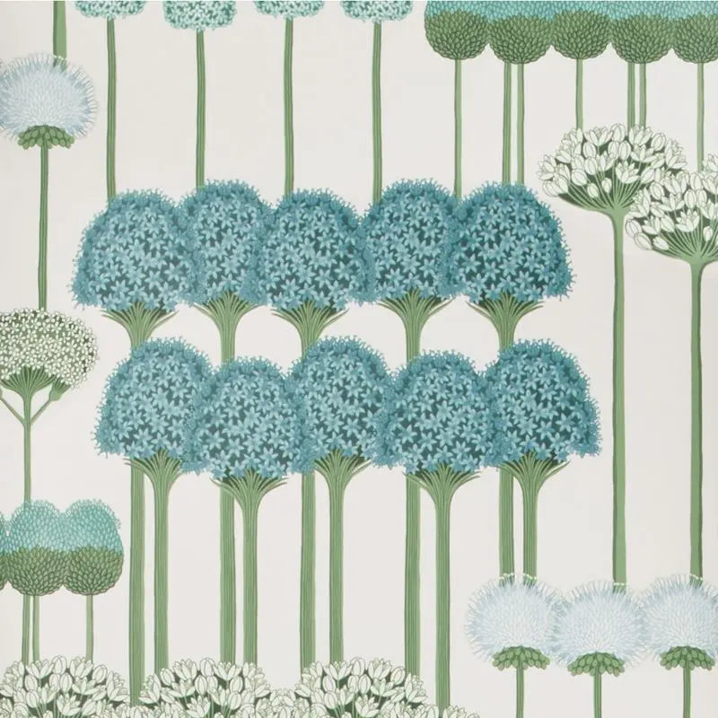 Cole & Son Wallpaper 115/12035.CS Allium Teal/Jade/White