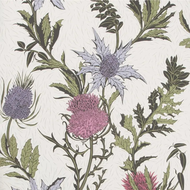 Cole & Son Wallpaper 115/14044.CS Thistle Lilac/Cerise/White