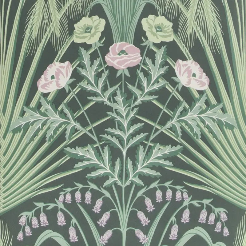 Cole & Son Wallpaper 115/3009.CS Bluebell Sage On Charcoal