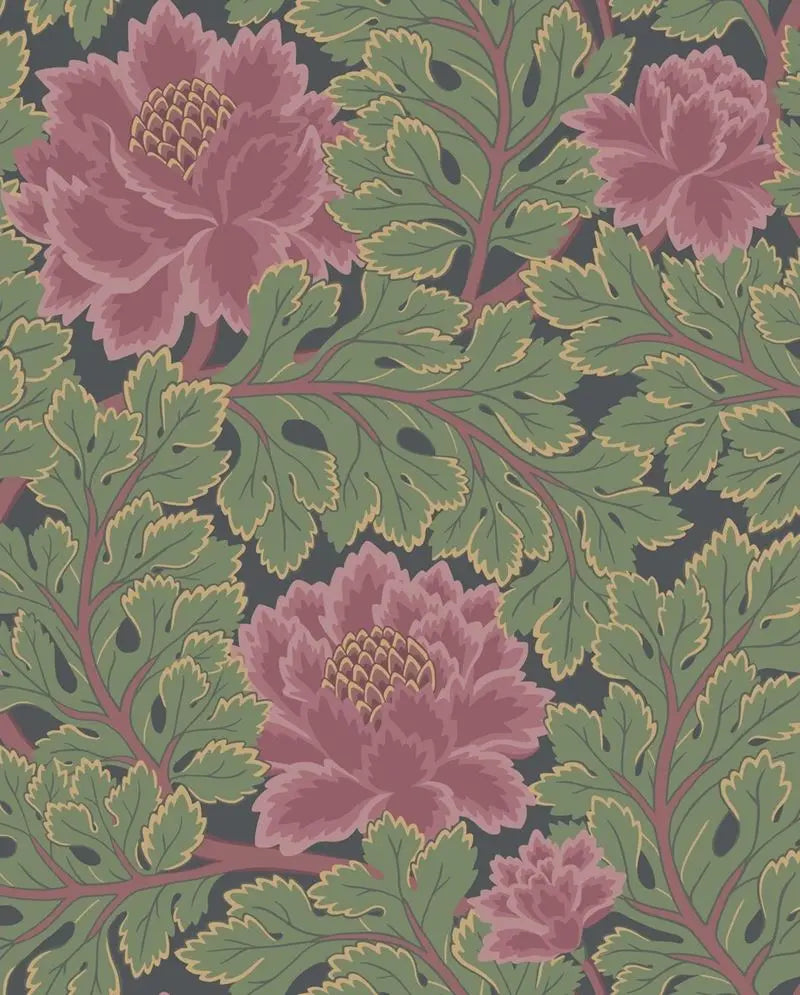 Cole & Son Wallpaper 116/1002.CS Aurora Rose/Forest/Char