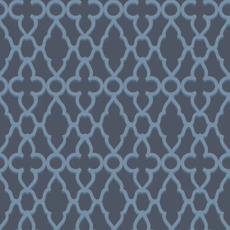 Cole & Son Wallpaper 116/6024.CS Treillage Cerulean/Midnig