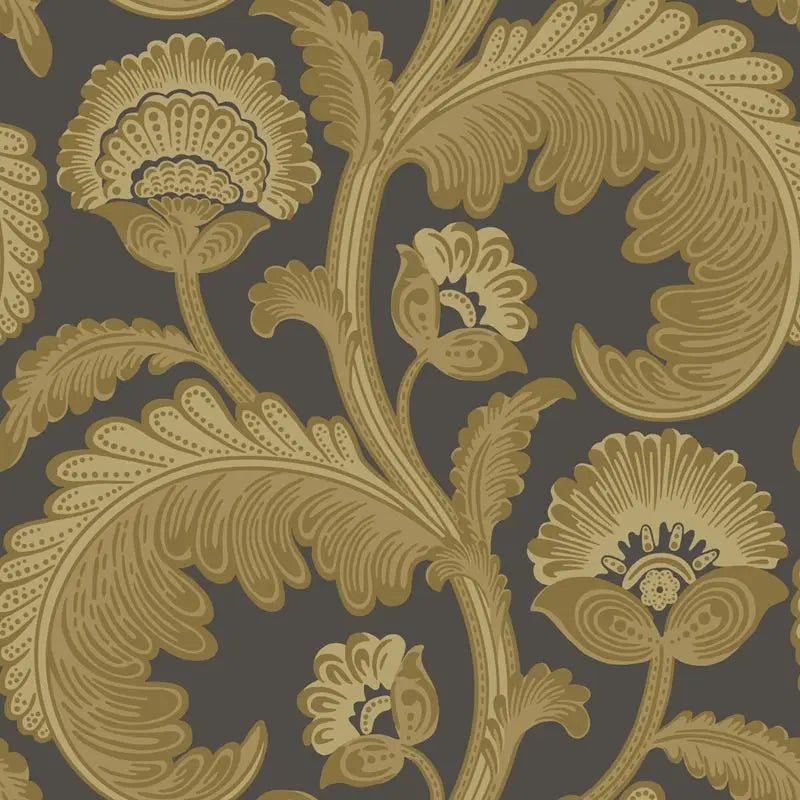 Cole & Son Wallpaper 116/7027.CS Fanfare Flock Ochre/Char