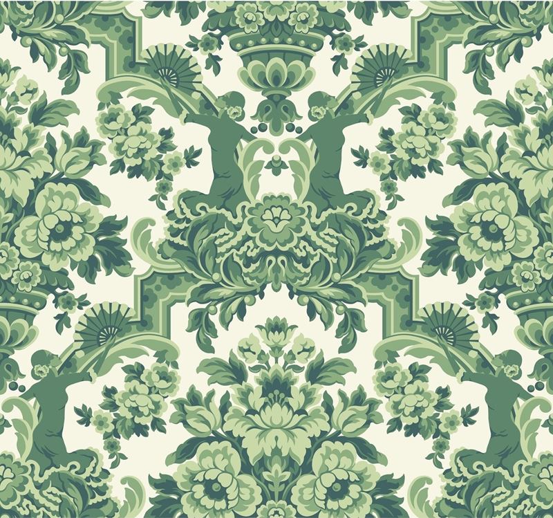 Cole & Son Wallpaper 117/13040.CS Lola Forest Greens On White