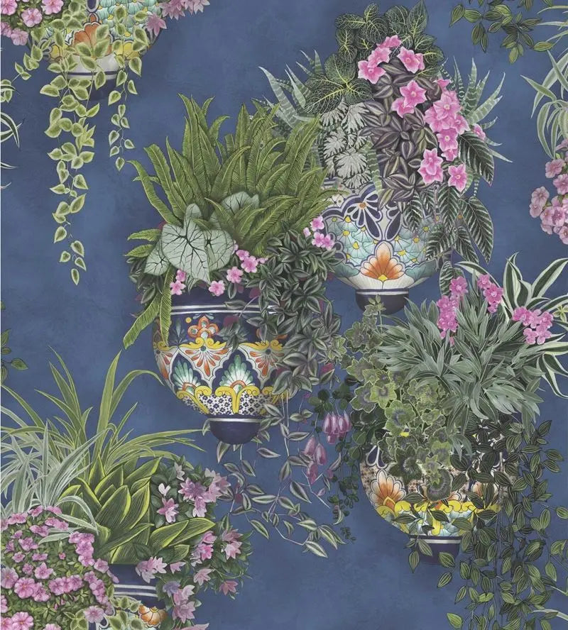 Cole & Son Wallpaper 117/9026.CS Talavera Fuchsia/Forest Green/Cerulean Sky