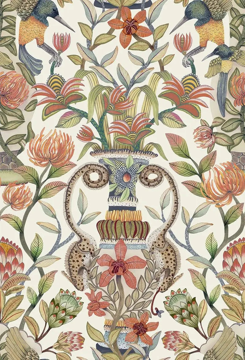 Cole & Son Wallpaper 119/10043.CS Protea Garden Ogrn&Tngrn/Wht