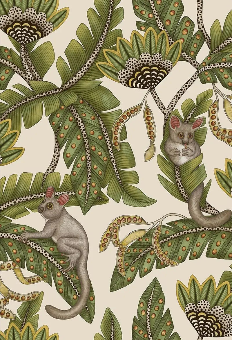 Cole & Son Wallpaper 119/7032.CS Bush Baby Sprgrn&Mrgld/Stn