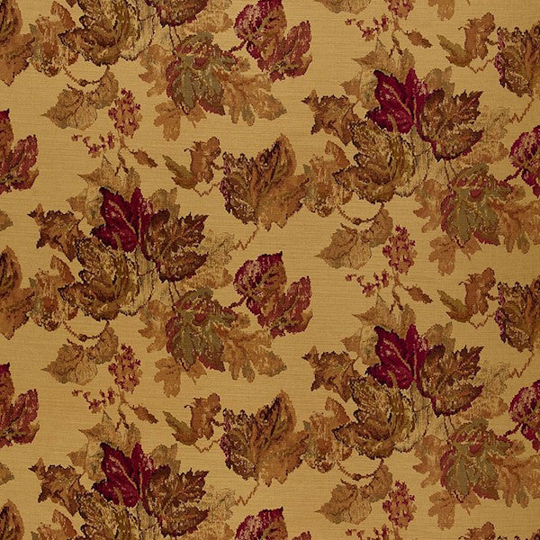 Schumacher Fabric 166373 Longwood Leaves Spice