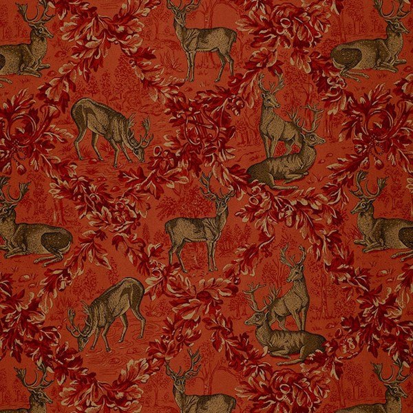 Schumacher Fabric 169073 Woburn Meadow Red