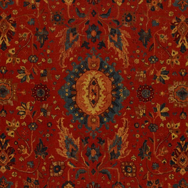 Schumacher Fabric 172790 Jahanara Carpet Turkish Red