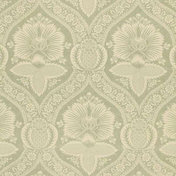 Schumacher Fabric 173373 Villandry Damask Print Mineral