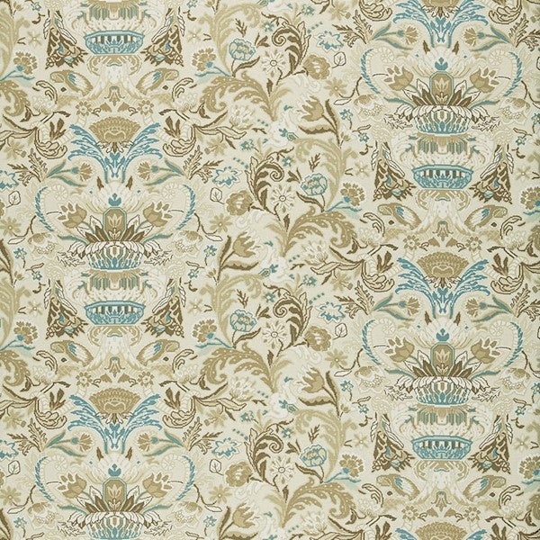 Schumacher Fabric 173622 Egerton Tapestry Print Almond