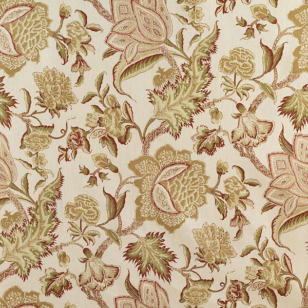 Schumacher Fabric 174341 Ceylon Floral Vine Antique