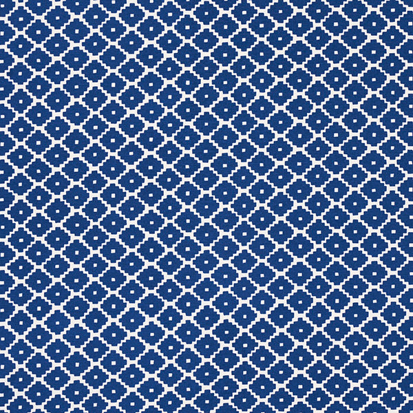 Schumacher Fabric 174487 Ziggurat Blue