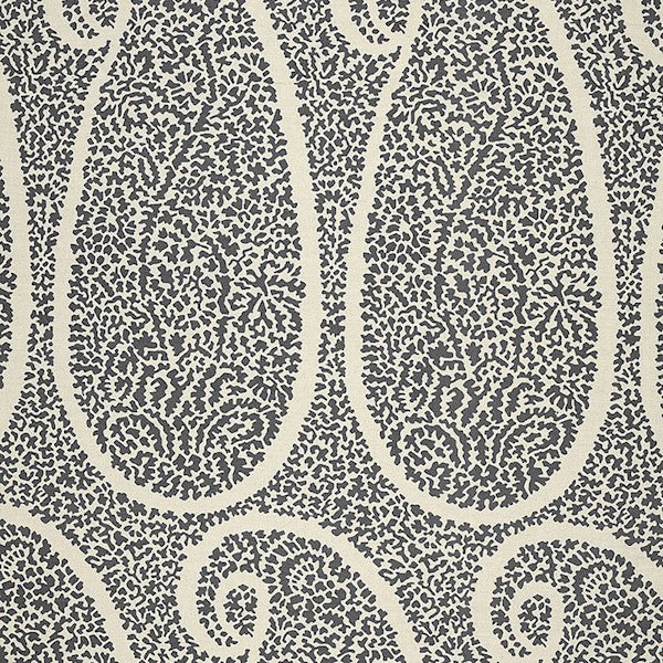 Schumacher Fabric 174641 Ambala Paisley Ash