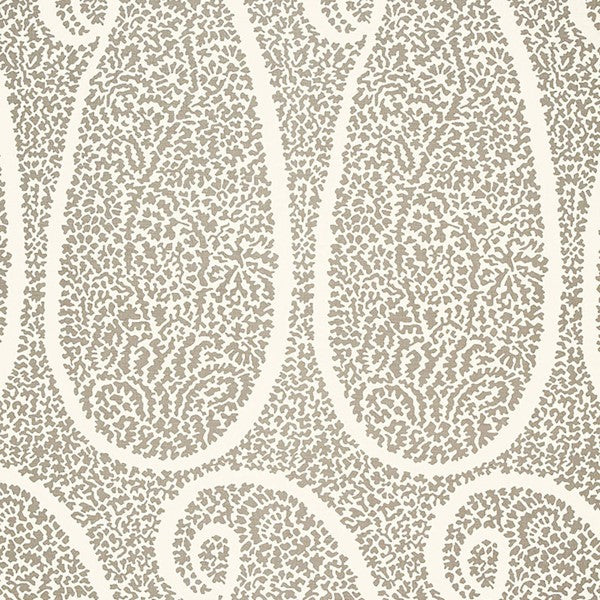 Schumacher Fabric 174643 Ambala Paisley Oyster