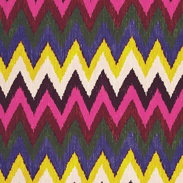 Schumacher Fabric 174820 Adras Ikat Print Jewel