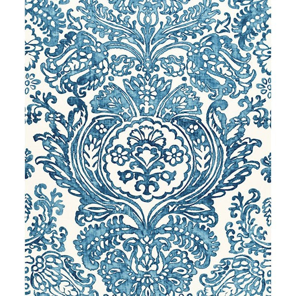 Schumacher Fabric 175090 Tremezzo Damask Caspian