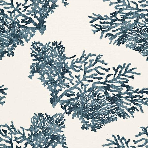 Schumacher Fabric 175361 Great Barrier Reef Indigo