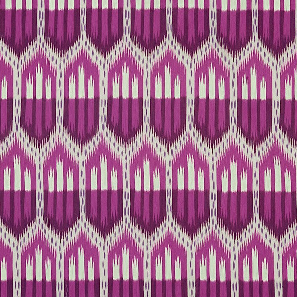 Schumacher Fabric 176082 Bukhara Ikat Fuchsia