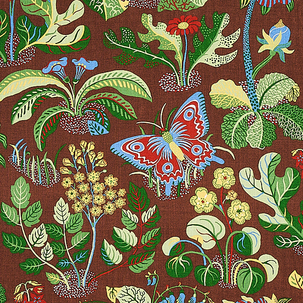 Schumacher Fabric 176186 Exotic Butterfly Brown