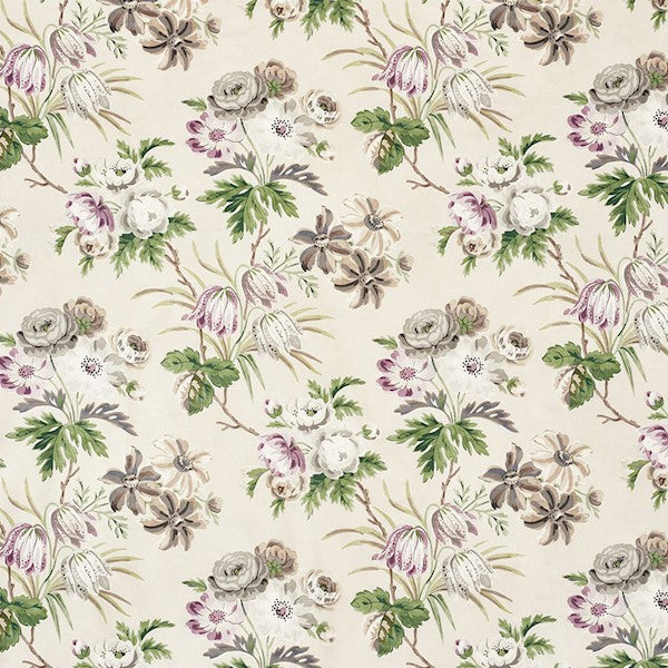 Schumacher Fabric 176811 Cecil Chintz Wisteria