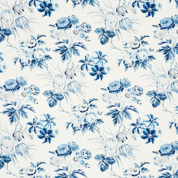 Schumacher Fabric 176812 Cecil Chintz Delft