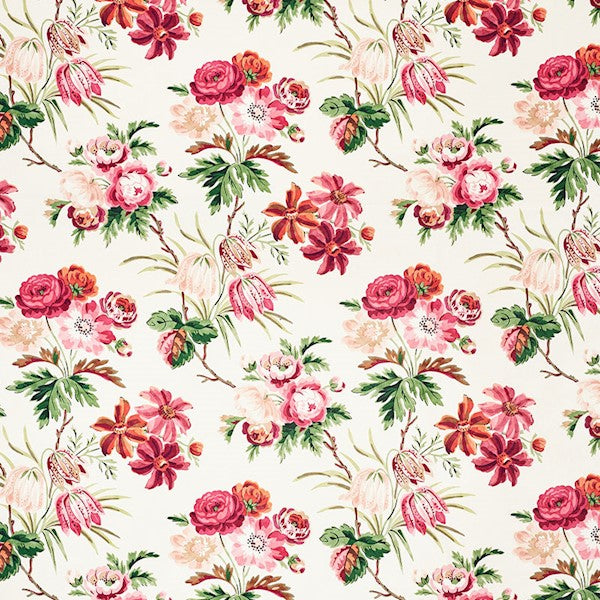 Schumacher Fabric 176813 Cecil Chintz Rose