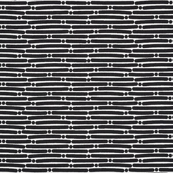 Schumacher Fabric 177105 Dot Dash Black