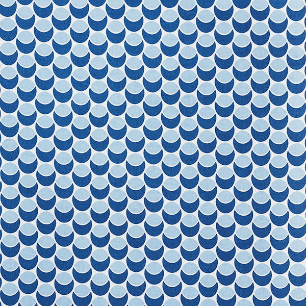 Schumacher Fabric 177150 Buds Navy & Sky