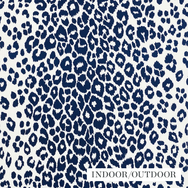 Schumacher Fabric 177323 Iconic Leopard Indoor/Outdoor Navy