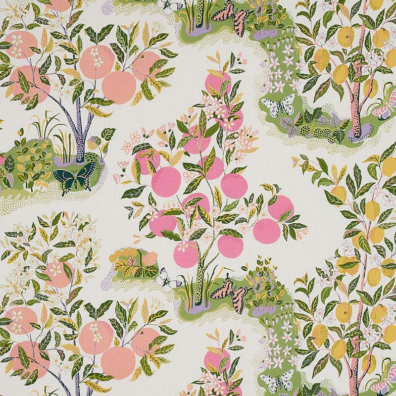 Schumacher Fabric 177333 Citrus Garden Indoor/Outdoor Garden