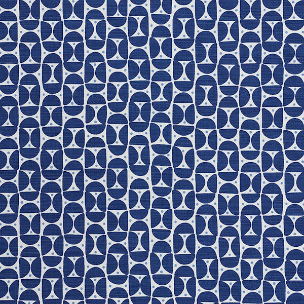 Schumacher Fabric 177363 Mezza Luna Blue