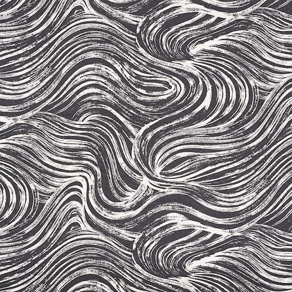 Schumacher Fabric 177493 Shio Carbon