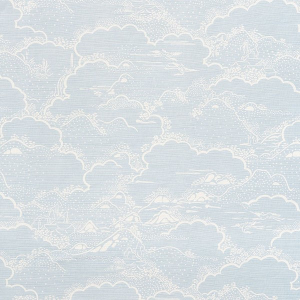 Schumacher Fabric 177521 Kumo Village Sky