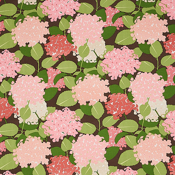 Schumacher Fabric 177582 Hydrangea Pink