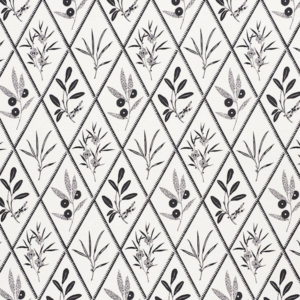 Schumacher Fabric 177643 Endimione Carbon