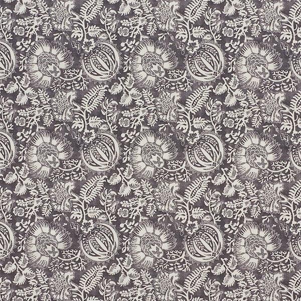 Schumacher Fabric 177691 Pomegranate Print Charcoal