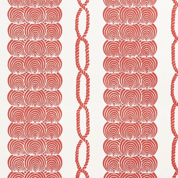 Schumacher Fabric 177783 Coralline Red