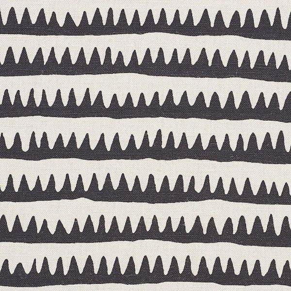 Schumacher Fabric 177971 Corfu Stripe Black