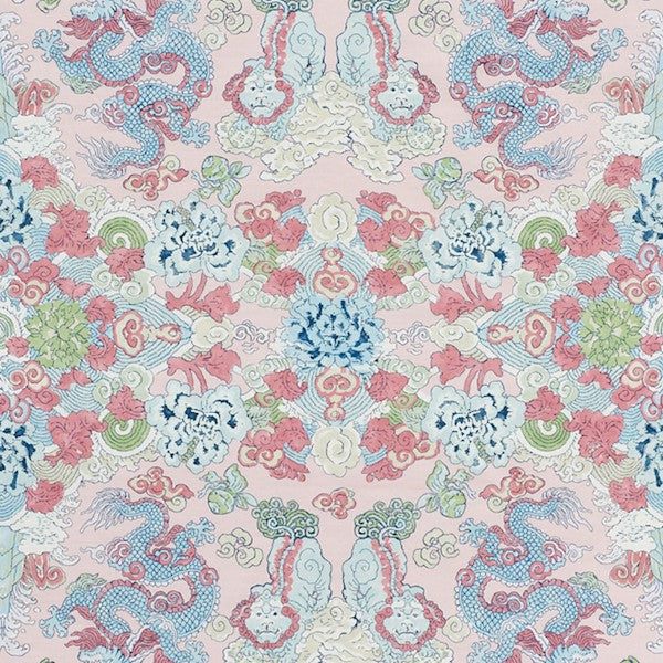 Schumacher Fabric 178051 Magic Mountain Dragon Blush