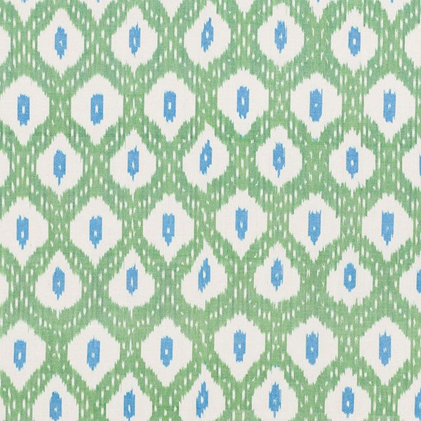 Schumacher Fabric 178070 Indio Ikat Green